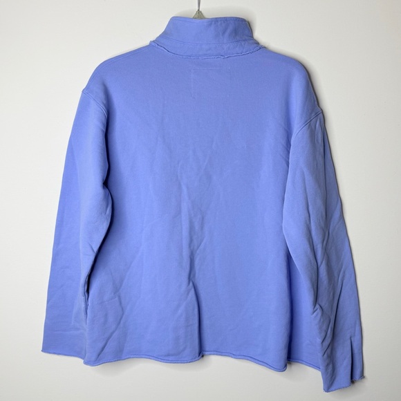 FRANK & EILEEN Classic Periwinkle Triple Fleece Patrick Popover Henley LARGE - Picture 3 of 8